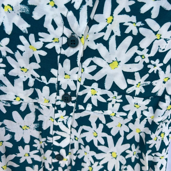 Zara Romper Daisy Skorts Dress Teal Green Womens XS - Picture 7 of 9